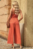 Smocked Spaghetti Strap Wide Leg Jumpsuit - BELLATRENDZ