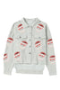 Santa Sequin High-Low Button Front Jacket