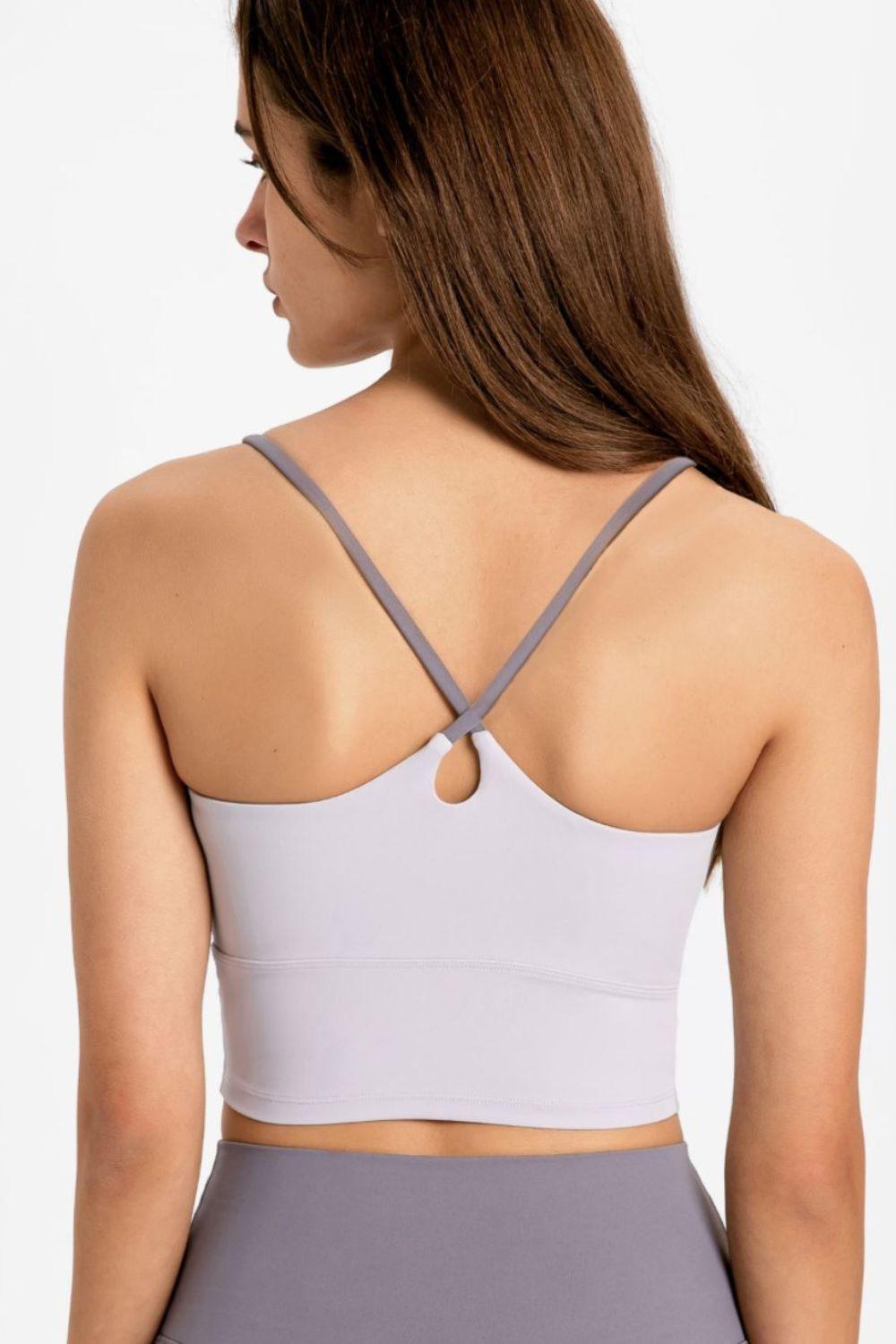 Crisscross Back Scoop Neck Sports Cami - BELLATRENDZ