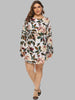 Full Size Floral Long Sleeve Mini Dress - BELLATRENDZ