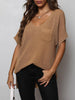 V-Neck Slit High-Low Knit Top - BELLATRENDZ