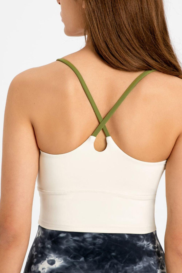 Crisscross Back Scoop Neck Sports Cami - BELLATRENDZ