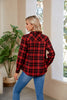 Plaid Curved Hem Long Sleeve Shirt