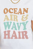 Simply Love OCEAN AIR & WAVY HAIR Graphic Cotton T-Shirt
