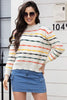 Striped Round Neck Long Sleeve Sweater