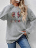 MERRY CHRISTMAS Round Neck Long Sleeve Sweatshirt