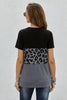 Leopard Print Color Block Short Sleeve T-Shirt - BELLATRENDZ