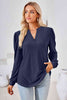 V-Neck Puff Sleeve Blouse