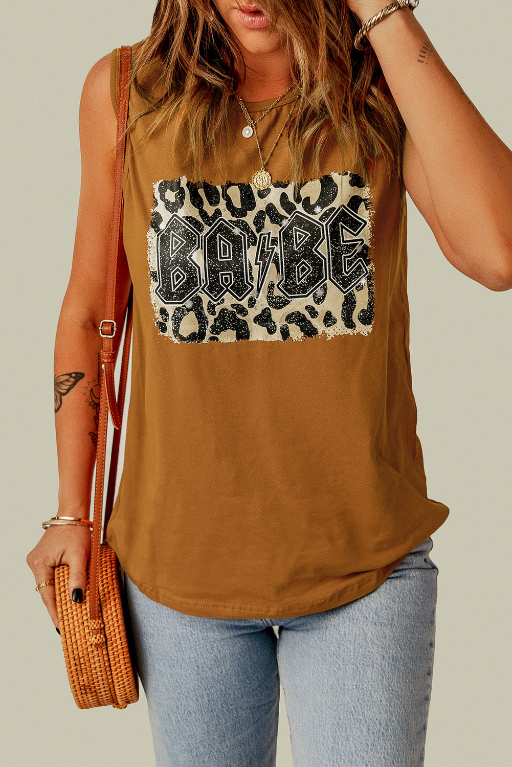 Leopard BABE Graphic Tank