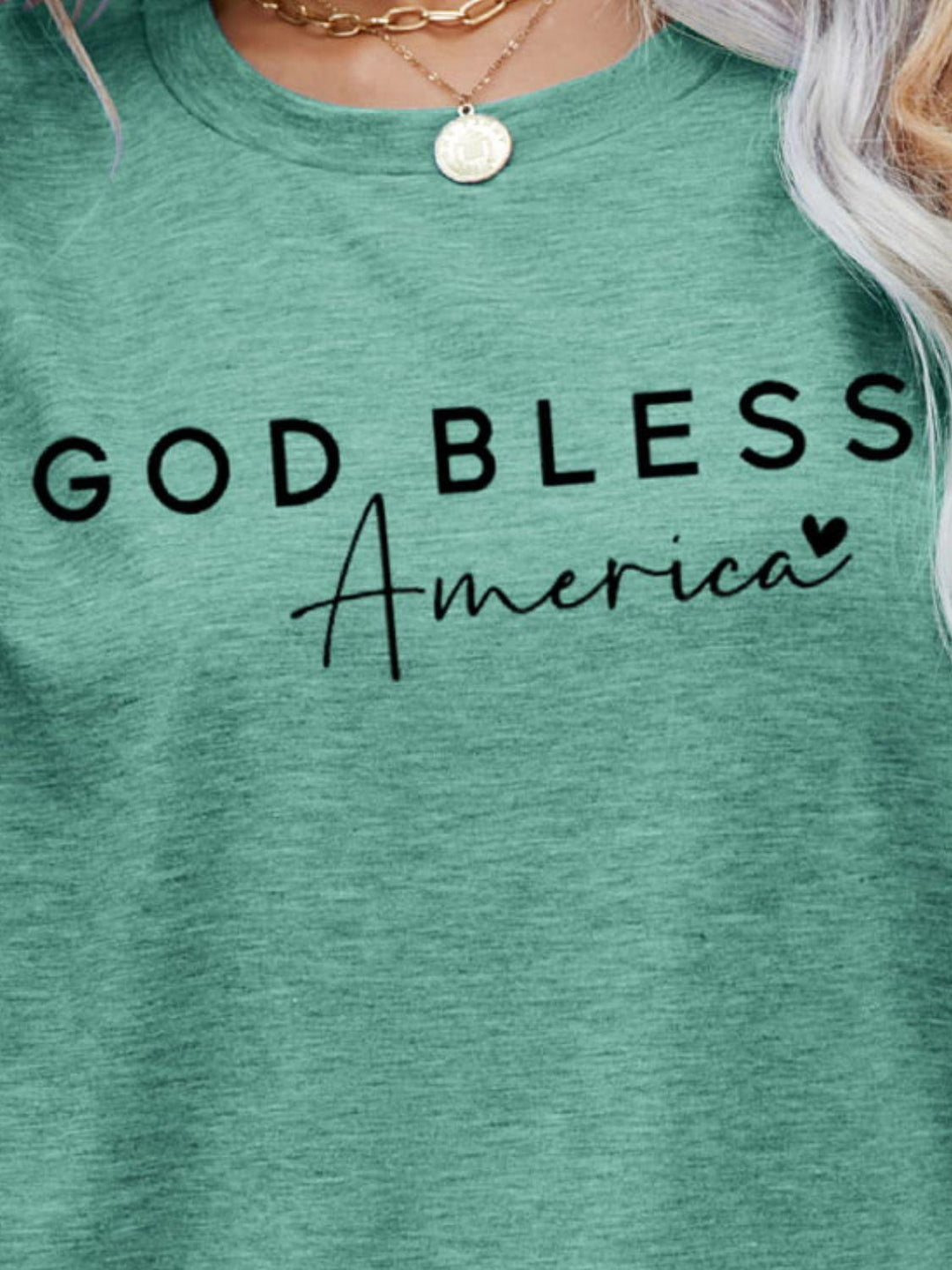 GOD BLESS AMERICA Graphic Short Sleeve Tee - BELLATRENDZ