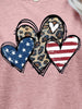 US Flag Leopard Heart Graphic Tee - BELLATRENDZ