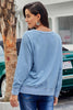 Round Neck Raglan Sleeve Exposed Seam Sweatshirt - BELLATRENDZ