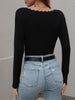 V-Neck Ribbed Knit Top - BELLATRENDZ