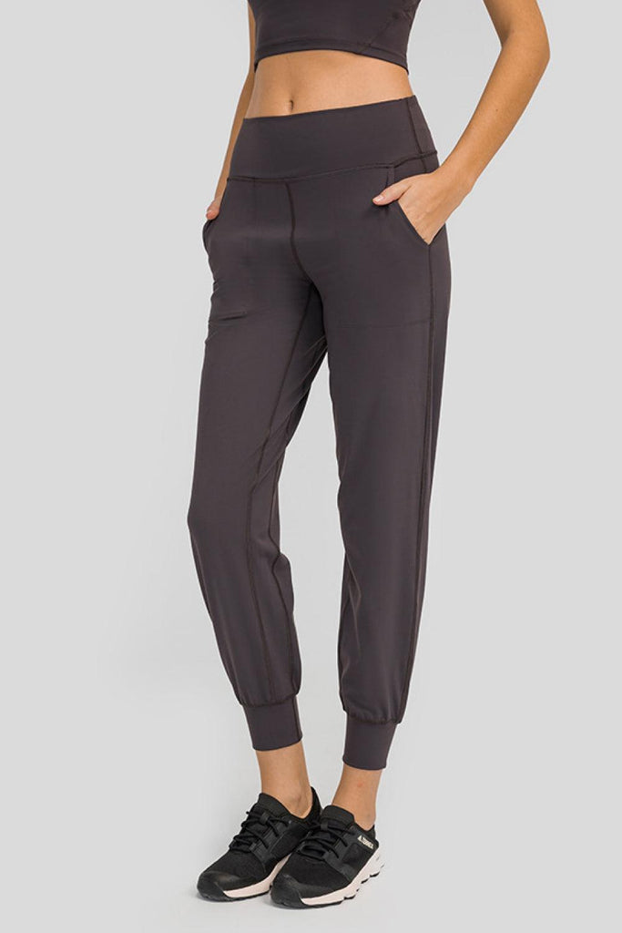 Wide Waistband Slant Pocket Pants - BELLATRENDZ