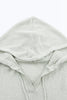 Color Block Drawstring Side Slit Hooded Sweater - BELLATRENDZ