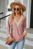 V-Neck Long Sleeve Blouse