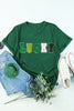 LUCKY Round Neck Short Sleeve T-Shirt