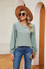 V-Neck Flounce Sleeve Blouse