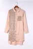 Sequin Button Front High-Low Shirt Dress - BELLATRENDZ