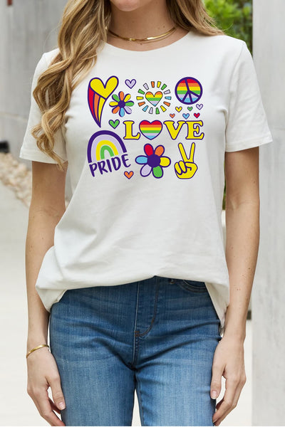 Simply Love Full Size LOVE PRIDE Graphic Cotton Tee