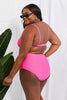 Marina West Swim Take A Dip Twist High-Rise Bikini in Pink - BELLATRENDZ