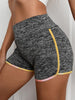 Heathered Wide Waistband Shorts - BELLATRENDZ