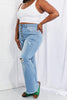 Vibrant MIU Full Size Jess Button Flare Jeans - BELLATRENDZ