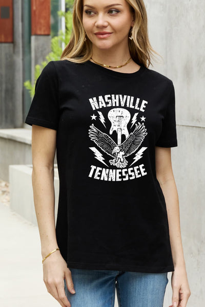 Simply Love Full Size NASHVILLE TENNESSEE Graphic Cotton Tee