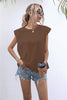 Round Neck Cap Sleeve Tee - BELLATRENDZ