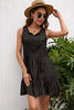 Tassel Tie Lace Trim Sleeveless Dress