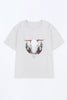 Plus Size Animal Graphic Distressed Tee Shirt