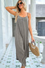 Round Neck Pocketed Sleeveless Jumpsuit - BELLATRENDZ