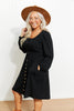 Scoop Neck Empire Waist Long Sleeve Mini Dress