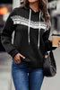 Contrast Fringe Detail Dropped Shoulder Hoodie - BELLATRENDZ