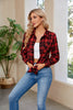 Plaid Curved Hem Long Sleeve Shirt