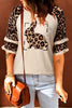 Leopard Bunny Graphic Layered Sleeve T-Shirt