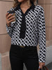 Printed Collared Neck Long Sleeve Shirt