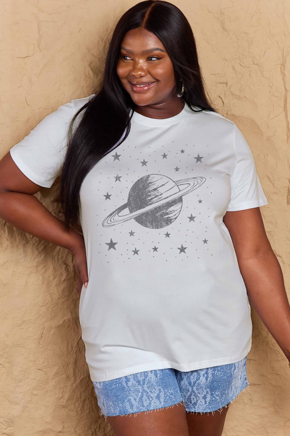 Simply Love Full Size Planet Graphic Cotton T-Shirt