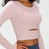 Long Sleeve Cropped Top With Sports Strap - BELLATRENDZ