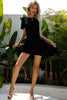 Round Neck Short Sleeve Mini A-Line Dress - BELLATRENDZ