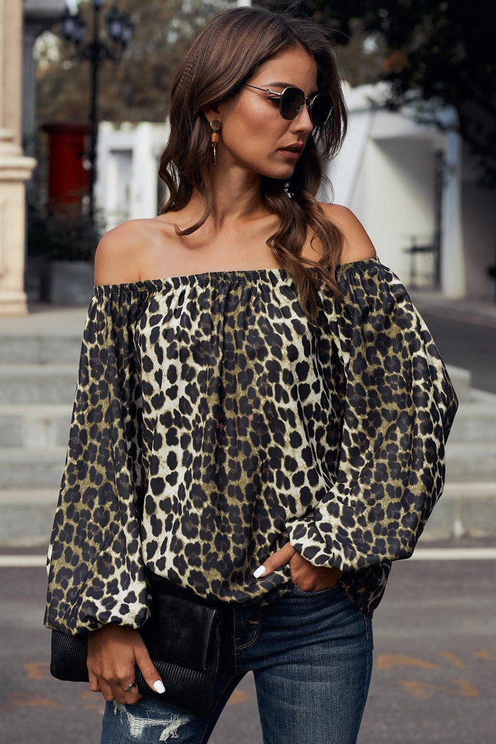 Off-Shoulder Balloon Sleeve Top - BELLATRENDZ