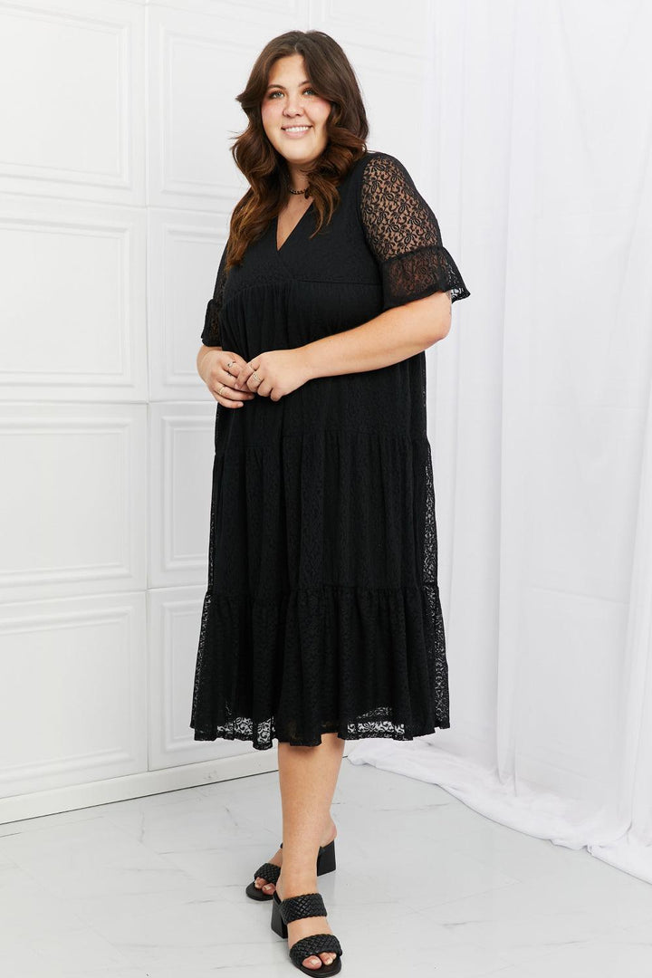 P & Rose Lovely Lace Full Size Tiered Dress - BELLATRENDZ