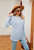 Long Sleeve Ribbed Twisted Top