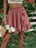 Ruffle Hem Elastic Waist Mini Skirt - BELLATRENDZ