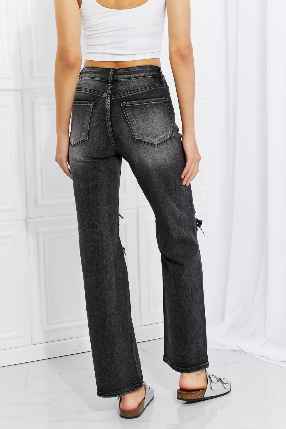 RISEN Full Size Lois Distressed Loose Fit Jeans - BELLATRENDZ