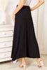 Double Take Full Size Soft Rayon Drawstring Waist Maxi Skirt Rayon