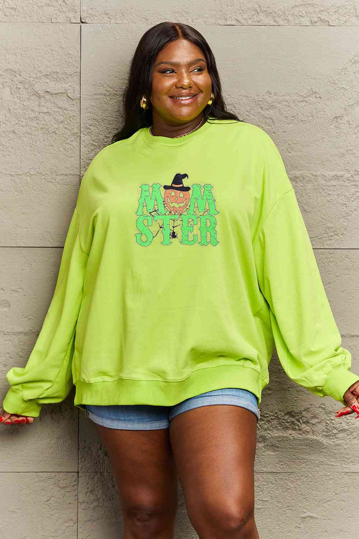 Simply Love Full Size Drop Shoulder Graphic Sweatshirt