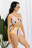 Marina West Swim Take A Dip Twist High-Rise Bikini in Stripe - BELLATRENDZ