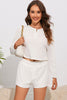Round Neck Dropped Shoulder Top and Shorts Lounge Set