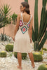 Openwork Sleeveless Embroidery Dress